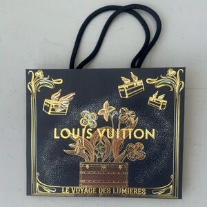 Louis Vuitton Black & Gold Le Voyage des Lumieres tote Bag: 7” x 8 1/2” x 4 1/2”